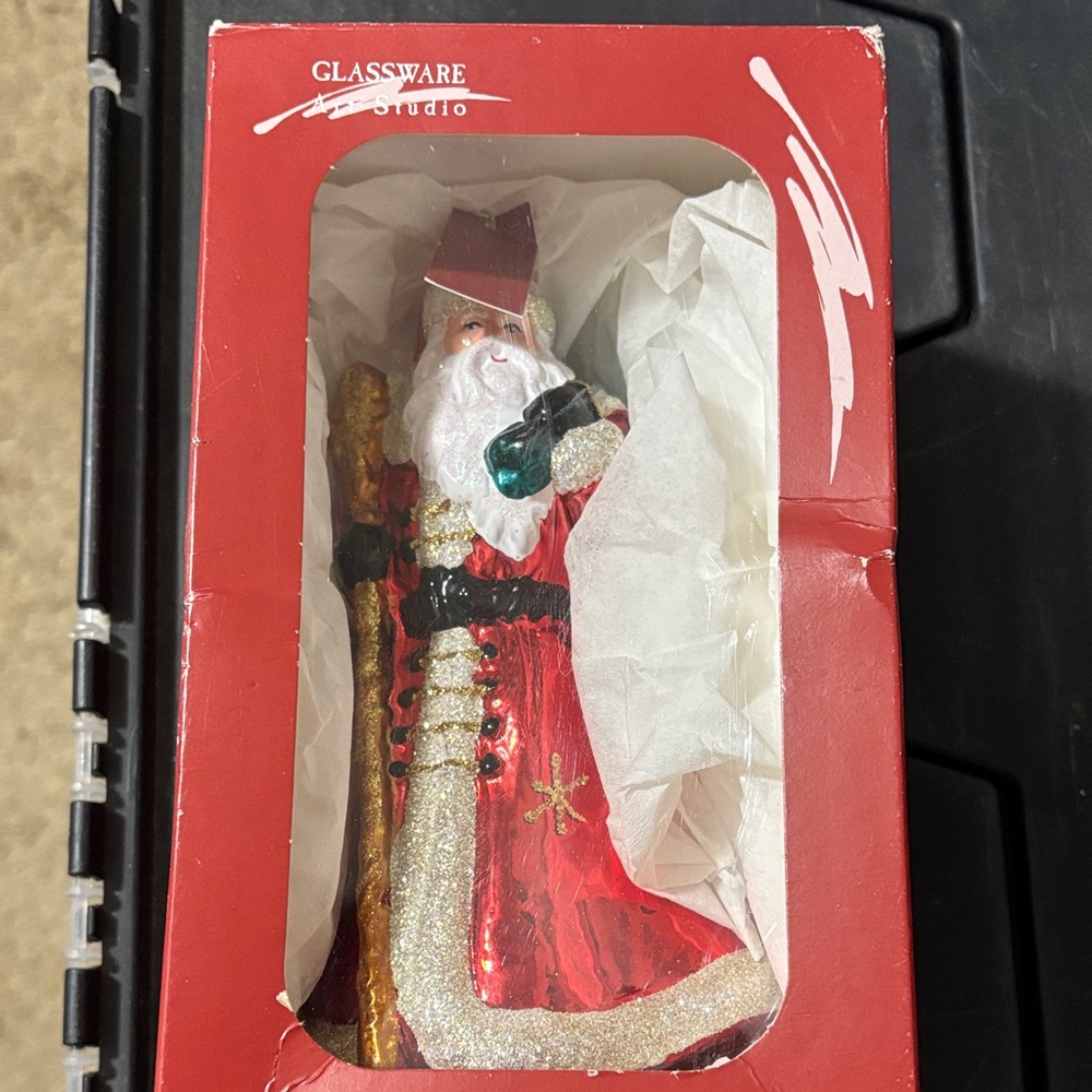 Glassware Studio Santa Ornament Made In Poland
